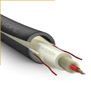 Cable FTTX Drop de fibra óptica con doble cubierta
