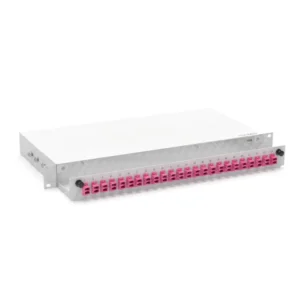 Tiroir Optique de Distribution · 1U Économique · Gris Clair · 24 Ports · LC Duplex · Équipés