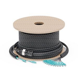 Cable preconectorizado interior/exterior G652.D de fibra óptica