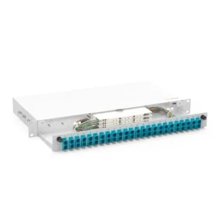Tiroir Optique de Distribution · Économique 1U · Gris Clair · 24 Ports · SC Duplex · Connectorisés