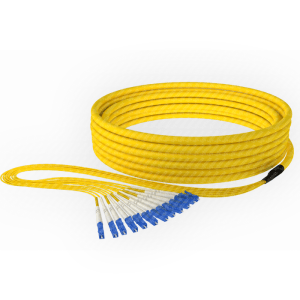 Cable preconectorizado interior OM3/G652.D de fibra óptica